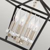 Lampa wisząca/ Półplafon Stinson - 4 źródła światła - Czarna/ Polerowany nikiel (QN-STINSON-4P-M-BK) - Quintiesse