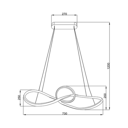 Lampa wisząca Marco Black LED (ML8116) - Milagro