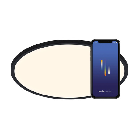 Lampy sufitowe OjaSmart Nordlux LED Tworzywo sztuczne Czarny