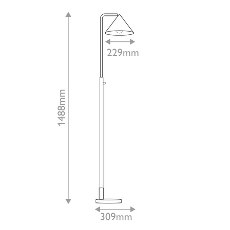 Lampa podłogowa Remyck - 1 źródło światła - Szczotkowane złoto (ALM-REMYCK-FL-GD) - Elstead Lighting