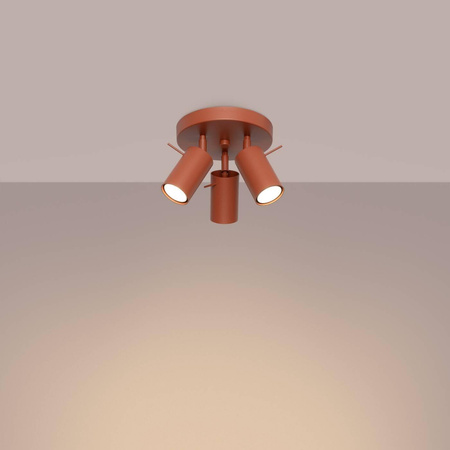 Plafon RING 3P ochra czerwona (SL.1509) - Sollux Lighting