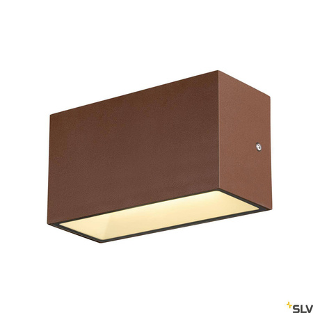 SITRA M WL UP/DOWN, zewnętrzna oprawa ścienna do nabudowania LED, kolor rdzy, przełącznik CCT, 3000/4000 K (1005154) - SLV