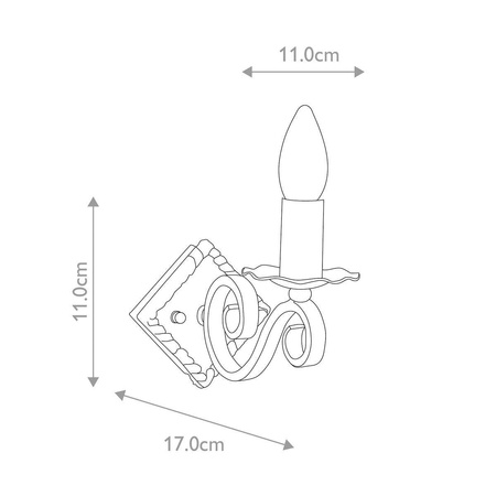 Kinkiet Rectory (RY1A-BLACK) - Elstead Lighting