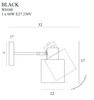 Kinkiet Black (W0188) Maxlight