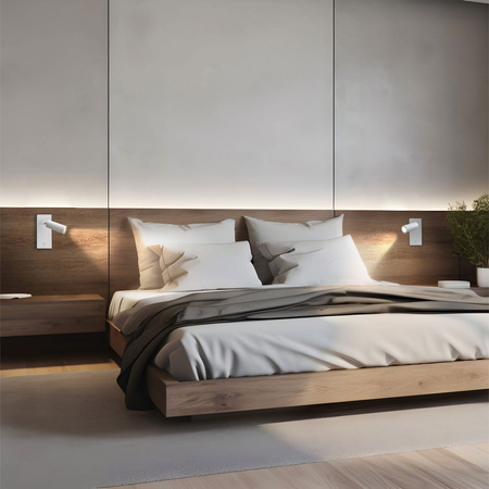 MADARA SLIM MR11 SWITCH KINKIET 230V IP20 38x95 + baza140x60x25 BIAŁY z włącznikiem (SLIP003039) - Spectrum LED