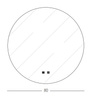 LED MIRROR 36W 4000K ROUND (22068 Zambelis) - Zambelis