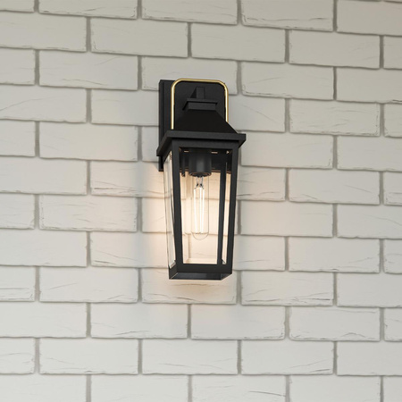 Mała latarnia naścienna Buckley - 1 źródło światła - Matowa czerń (QZ-BUCKLEY-S-MBK) - Elstead Lighting