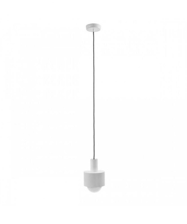 Lampa wisząca Enkel 1 z oplotem poliestrowym białym (EN1111P0) - Ummo