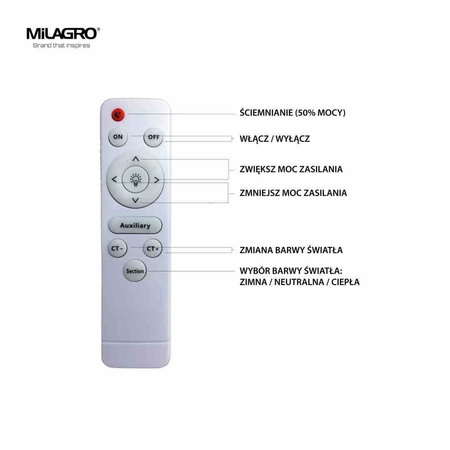 Plafon LAYLA 26W LED Ściemnialny+ Pilot (ML4221) - Milagro