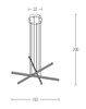 PENDANT LIGHT 48W 3000K BLACK (1947 Zambelis) - Zambelis