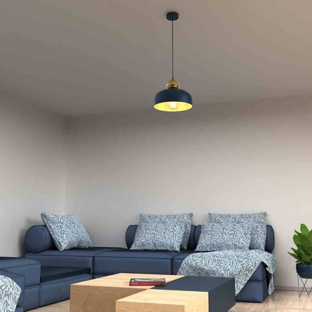 Lampa Wisząca HARALD GOLD/NAVY BLUE 1xE27 (MLP7695) - Milagro