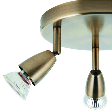 Lampa sufitowa Amalfi 3lt round antique brass 35W (60997) - Saxby