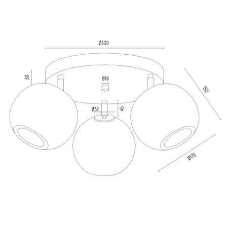 Lampa sufitowa PARULA (6263) - Argon