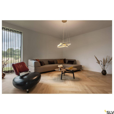 ONE DOUBLE PHASE up/down, oprawa wisząca mosiężna, 35 W 2700/3000 K 130° (1005178) - SLV