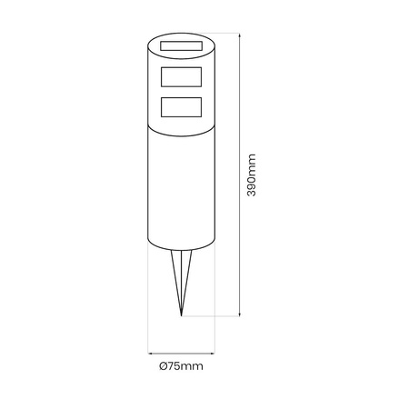 Słupek Solarny Fidel 3000K IP44 (EKO1451) - Eko-Light
