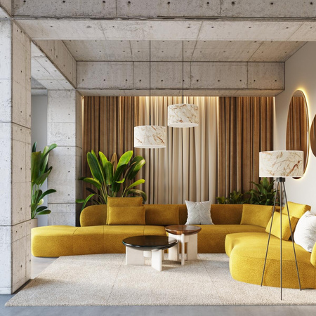 Lampa podłogowa NEVIA beżowy marmur (SL.1854) - Sollux Lighting