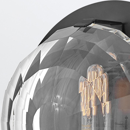 Kinkiet Leo - 1 źródło światła - Czarny (QN-LEO-WB1-BK) - Quintiesse