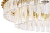 MOOSEE lampa wisząca SATURNUS 47 DUO złota - LED, kryształ, stal szczotkowana (MSE010100166) - Moosee