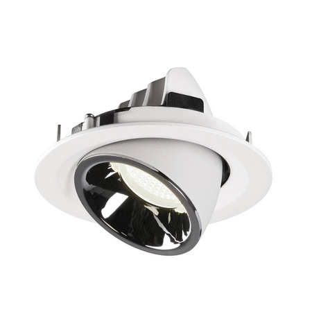 NUMINOS® GIMBLE M, oprawa sufitowa wpuszczana czarna/chromowana, 4000 K 55° (1005965) - SLV