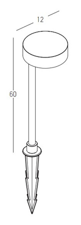 OUTDOOR SPIKE LIGHT LED 5,5W GRAPHITE (E293 Zambelis) - Zambelis