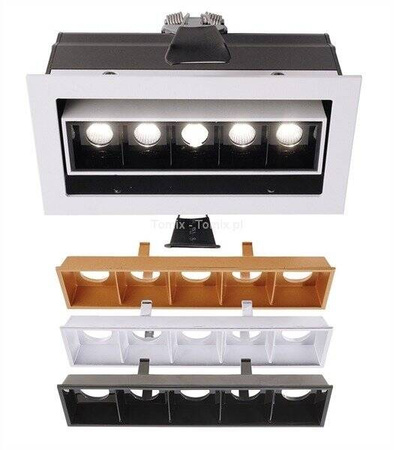 Lampa wpuszczana CETI 5 ADJUST biała DEKOLIGHT (D565256)