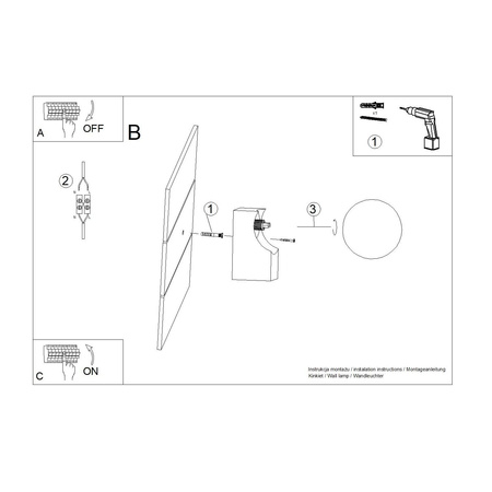 Kinkiet BULBO naturalne drewno (SL.1682) - Sollux Lighting