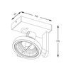 Lampa Sufitowa MASTER 111 SL Kol. Czarny  (ACGU10-181) - Zuma Line