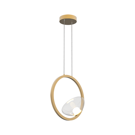 PENDANT LED LIGHT 7W 3000K ALUMINIUM-GLASS GOLD (23028 Zambelis) - Zambelis