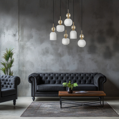 SOPHIA COGNAC WHITE LAMPA WISZĄCA 6XE14 (11594) - TK Lighting