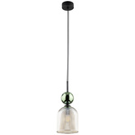 SOPHIA GREEN COGNAC LAMPA WISZĄCA 1XE14 (11146) - TK Lighting