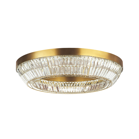 CEILING LED LIGHT 55W 3000K METAL-CRYSTAL ANTIQUE BRASS (23049 Zambelis) - Zambelis