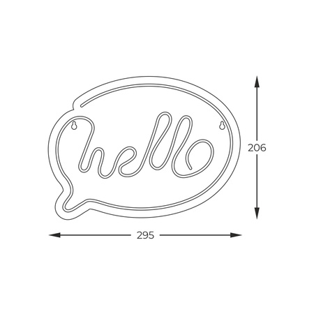 Neon ścienny HELLO LED (FM-NL41) - Zuma Line