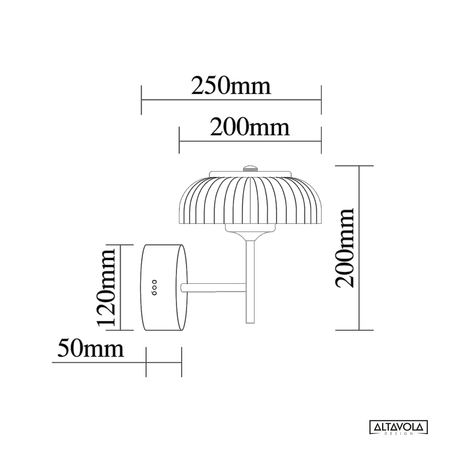 Kinkiet Led Vitrum Altavola Design (LA104/W) - ALTAVOLA DESIGN