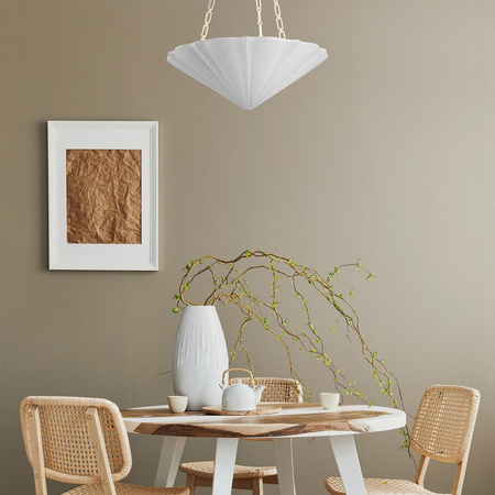 Lampa wisząca Martine - 3 źródła światła - Antyczna biel (QN-MARTINE-P-WHT) - Quintiesse