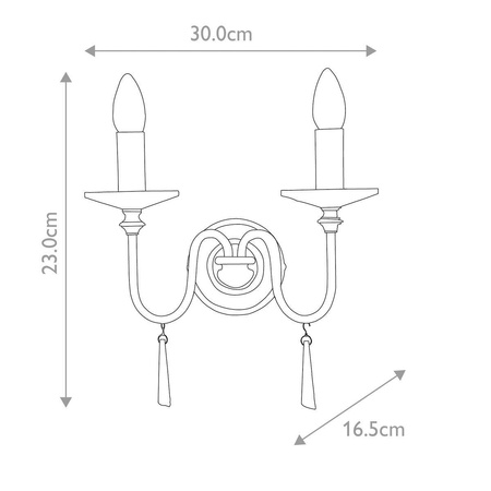 Kinkiet Finsbury Park (FP2-POL-NICKEL) - Elstead Lighting
