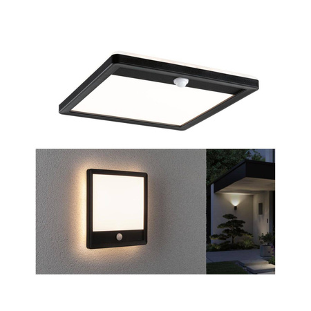 Plafoniera LAMINA LED 14.5W kwadratowa PIR 3000K IP44 230V czarny / tworzywo sztuczne (PL94665) - PAULMANN