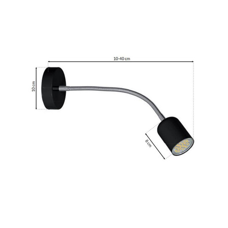 Kinkiet MAXI BLACK 1xGU10 (MLP9643) - Milagro