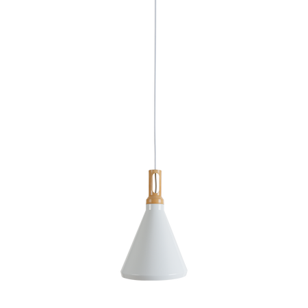 PENDANT 1L ALUMINIUM WHITE (1513-W Zambelis) - Zambelis