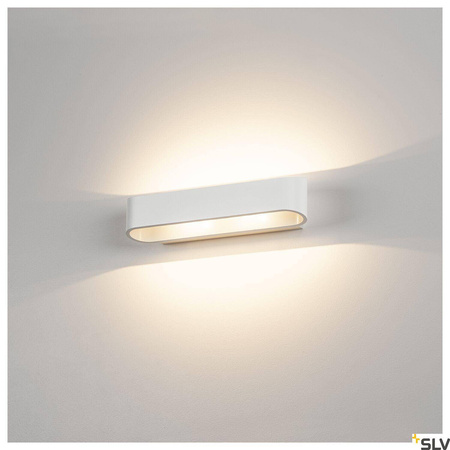 ASSO 300, lampa ścienna, LED, 3000K, owalna, biała, D/S/W 30/9,5/7 cm (151271) - SLV