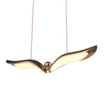 Designerska lampa wisząca GUFO 1 LED różowe złoto 36 cm (ST-DL8504) - Step into Design