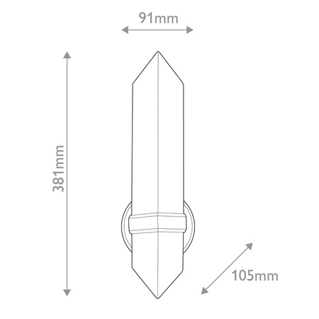 Alabastrowy kinkiet Valencia - 1 źródło światła - Miejski brąz (QN-VALENCIA-1WB-UBZ-AR) - Quintiesse