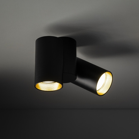 Lampa sufitowa z reflektorami AMIS BLACK DOWNLIGHT 2XGU10 (10974) - TK Lighting