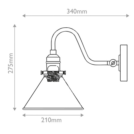 Kinkiet Provence - 1 źródło światła - Postarzany mosiądz (PV1-AB-MB) - Elstead Lighting