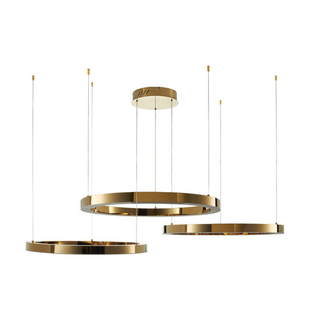Lampa wisząca CIRCLE 80+80+80 LED złoty połysk na 1 podsufitce (DN924-80+80+80 gold) - Step into Design