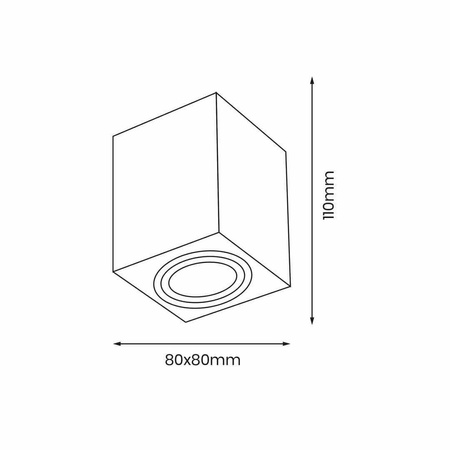 Bima Ring Square White 1xGU10 (ML7684) - ECO-LIGHT