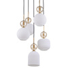 SOPHIA COGNAC WHITE LAMPA WISZACA 5XE14 (11593) - TK Lighting