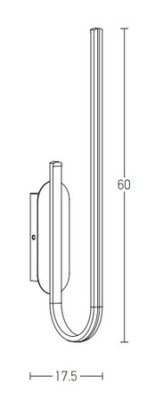 SCONCE LED 18W 3000K BLACK (1936 Zambelis) - Zambelis