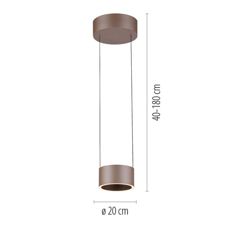 PURE CLIPSE LAMPA WISZĄCA BRĄZOWA (2471-97) - Paul Neuhaus