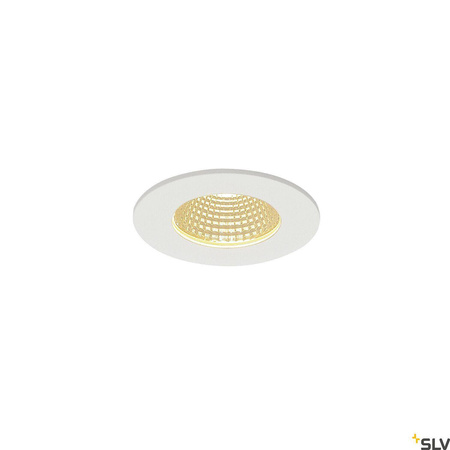 PATTA-I, lampa wpuszczana, LED, 3000K, okrągła, biała matowa, 38°, z zasilaczem (114421) - SLV