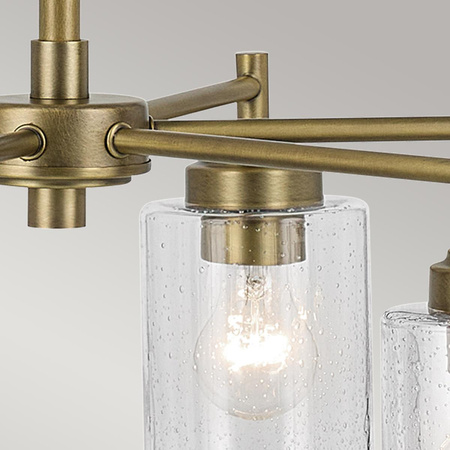 Żyrandol Winslow - 6 źródeł światła - Naturalny mosiądz (KL-WINSLOW6-NBR) - Elstead Lighting